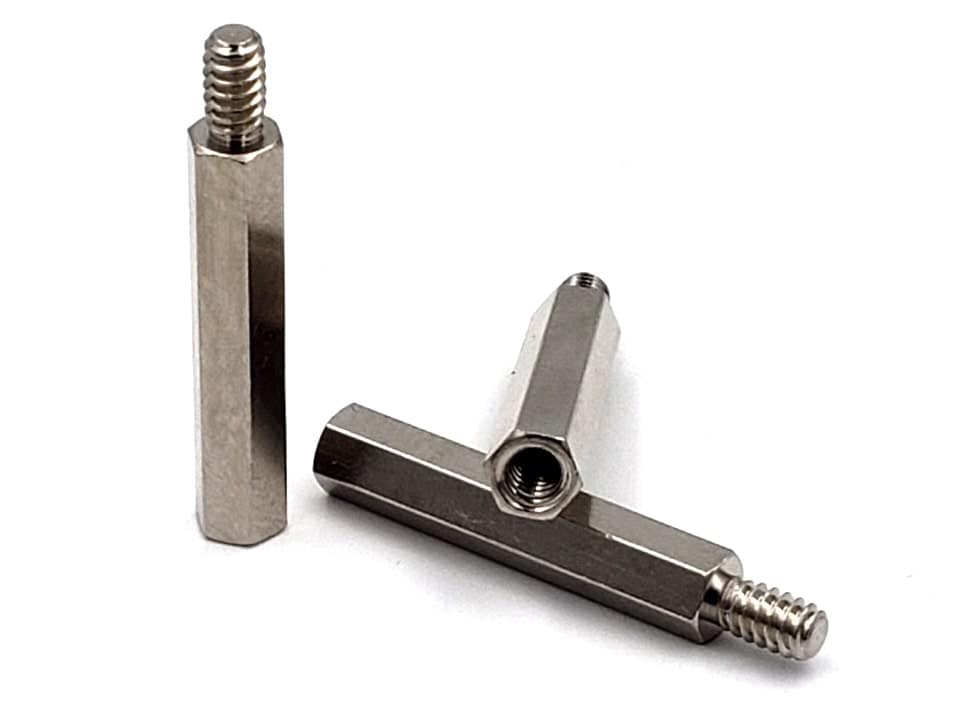 Custom Nickel Plated Brass Standoffs - Hex Male/Female
